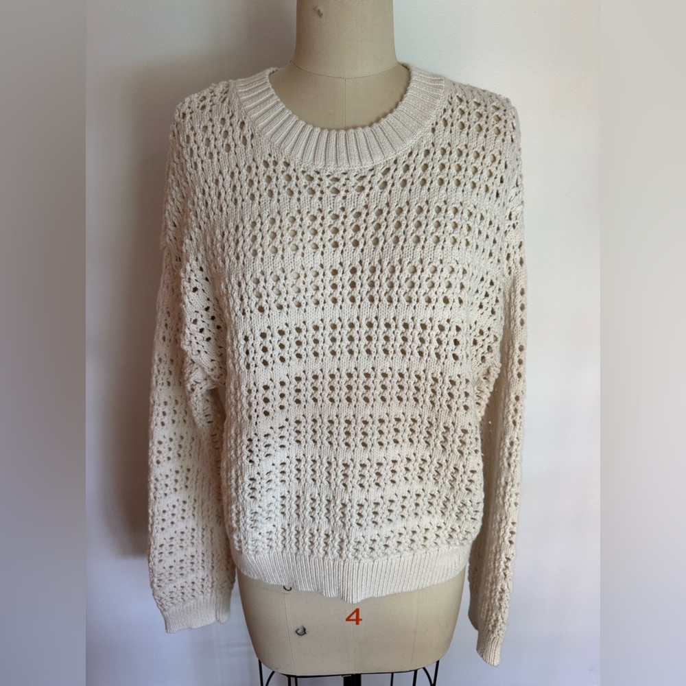 Universal Thread Openwork Crewneck Pullover Sweat… - image 2